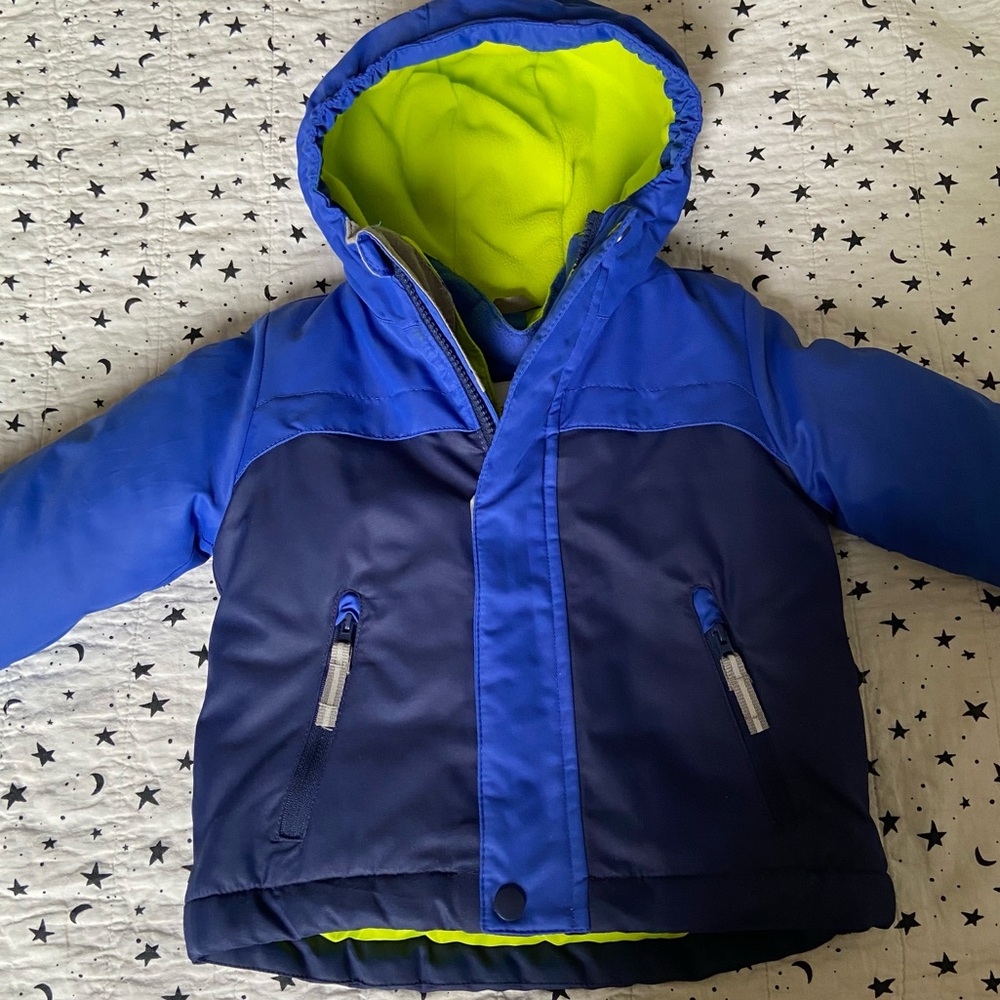 Cat & Jack 3 in 1 All Weather Coat - Navy, Blue, Green 2T